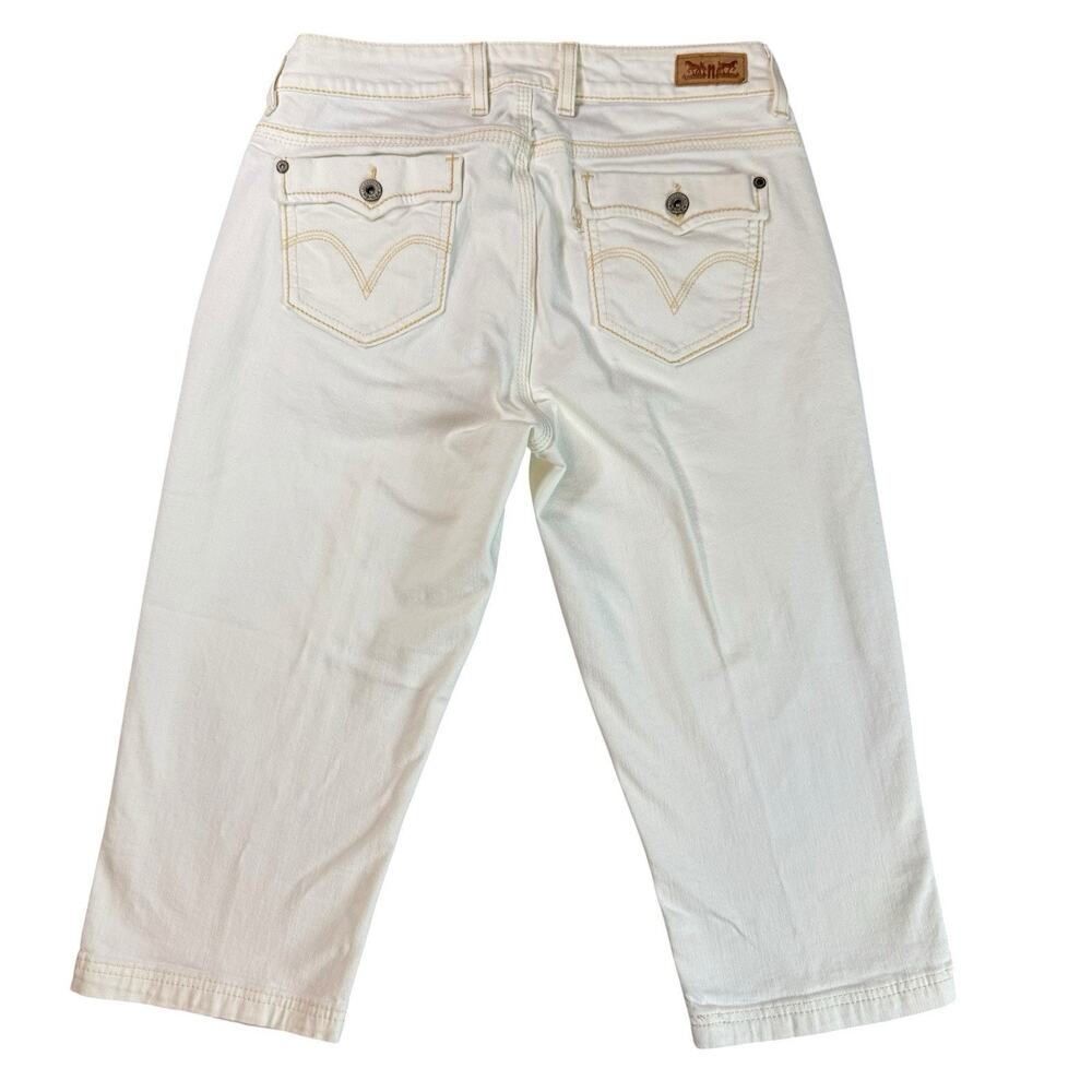 Levi’s White Capri Womens Jeans Size 12 Stretch White Tab Button Pocket
